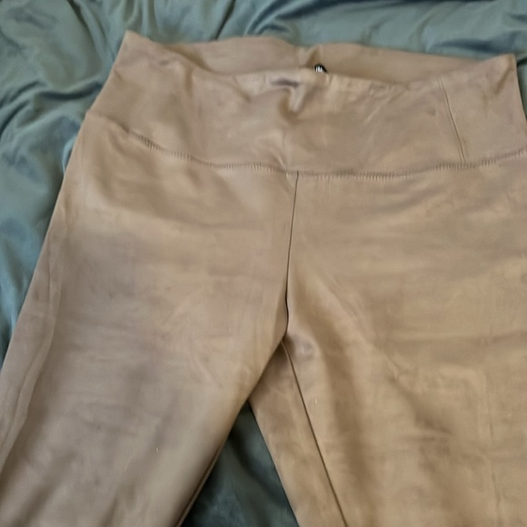 NWT Hilary Radley taupe stretch faux suede hi-rise leggings Size 12 - Picture 5 of 7